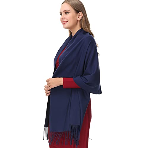 OHAYOMI Pashmina Shawl Wraps Cashmere Feel Scarves Winter Warm Soft Fashion Scarf for Women Evening Dresses Wedding Bridal Bridesmaid Gifts Travel Blanket - Image 3