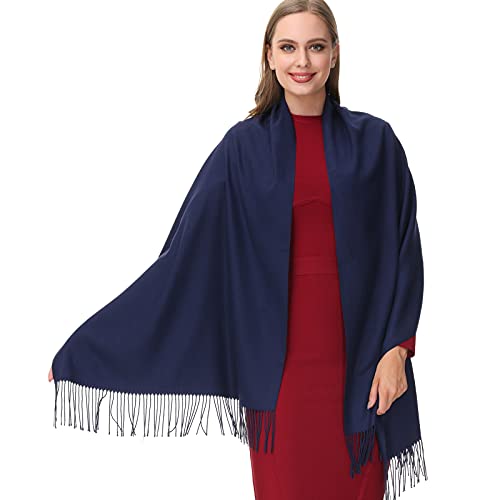 OHAYOMI Pashmina Shawl Wraps Cashmere Feel Scarves Winter Warm Soft Fashion Scarf for Women Evening Dresses Wedding Bridal Bridesmaid Gifts Travel Blanket - Image 1