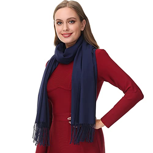 OHAYOMI Pashmina Shawl Wraps Cashmere Feel Scarves Winter Warm Soft Fashion Scarf for Women Evening Dresses Wedding Bridal Bridesmaid Gifts Travel Blanket - Image 4