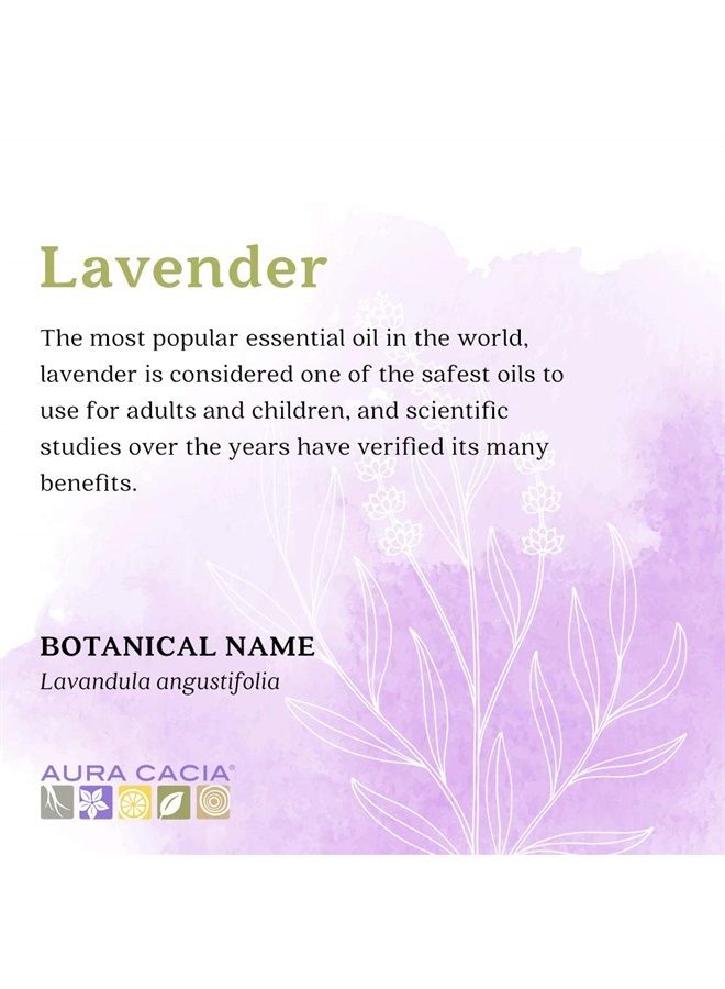 Aura Cacia 100% Pure Lavender Essential Oil | GC/MS Tested for Purity | 120 ml (4 fl. oz.) | Lavandula angustifolia - Image 2