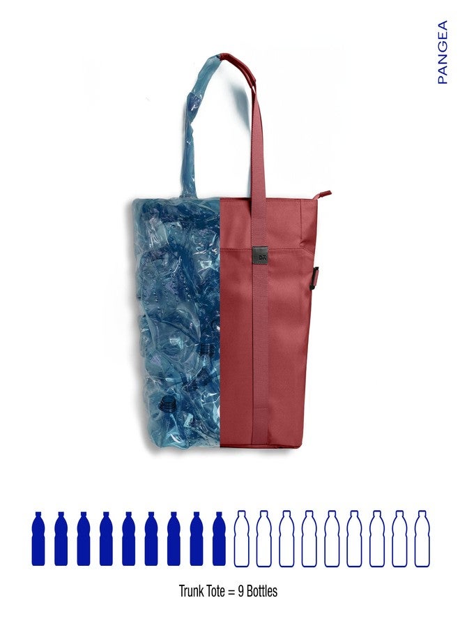 DailyObjects PET Red Clay Trunk Tote Bag For Women and Men | 100% Recycled | Multi Utility Travel Tote Bag | Fits any Laptop Upto 14 Inches | Lightweight Shoulder Handbag With Laptop Compartment - Image 3