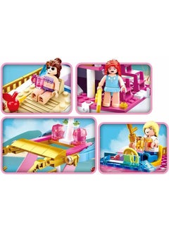Sluban Girl's Dream Series - Luxury Yacht Building Blocks 212 Piece With 3 Mini Figures - For Age 6+ Years Old  - Image 4