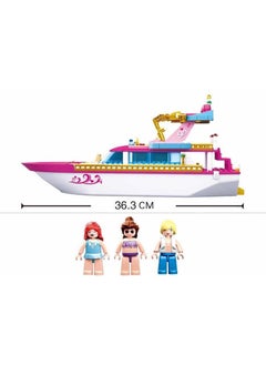 Sluban Girl's Dream Series - Luxury Yacht Building Blocks 212 Piece With 3 Mini Figures - For Age 6+ Years Old  - Image 5