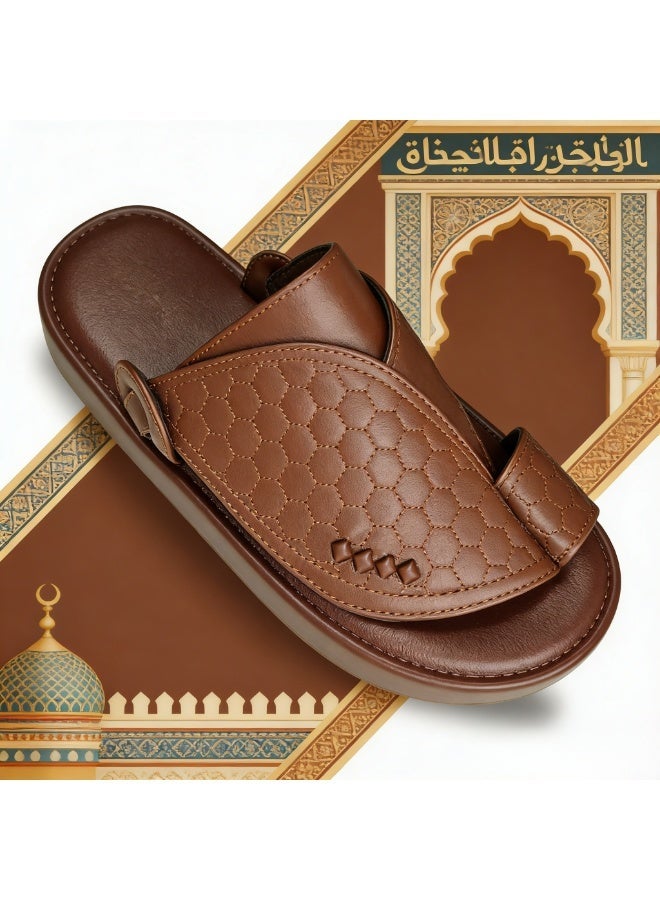 Men's Casual Slippers,Brown - Image 2