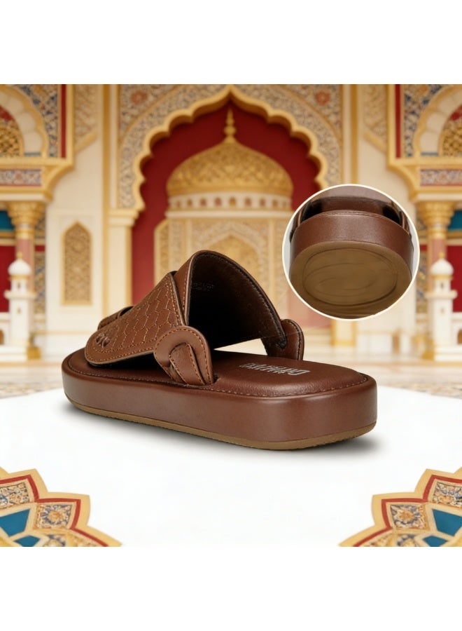 Men's Casual Slippers,Brown - Image 5