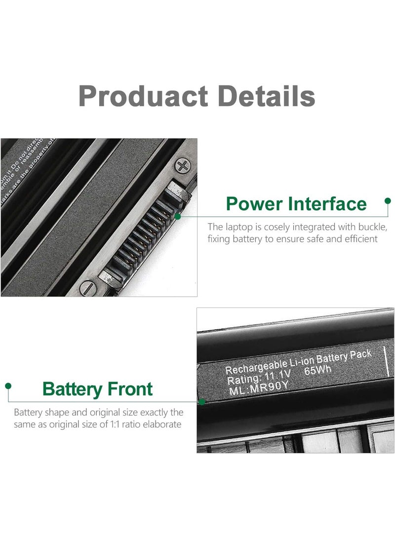 Terabyte بطارية لابتوب بديلة جديدة 11.1 فولت 65 واط ساعي MR90Y لجهاز ديل إنسبيرون 14 3421 14R 5421 14R 5437 15 3521 15R 5521 15R 5537 17 3721 17 3737 17R 5721 17R 5737 تناسب ديل لاتيتود 3440 3540 فوسرو 2421 2521 - Image 4