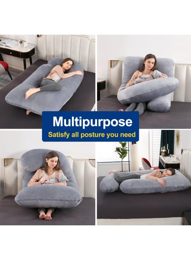 Toriseek Pregnancy Pillows for Sleeping U-Shape Full Body Pillow and Maternity Support - for Back, HIPS, Legs, Belly for Pregnant Women with Removable Jersey Cotton Cover - Image 5