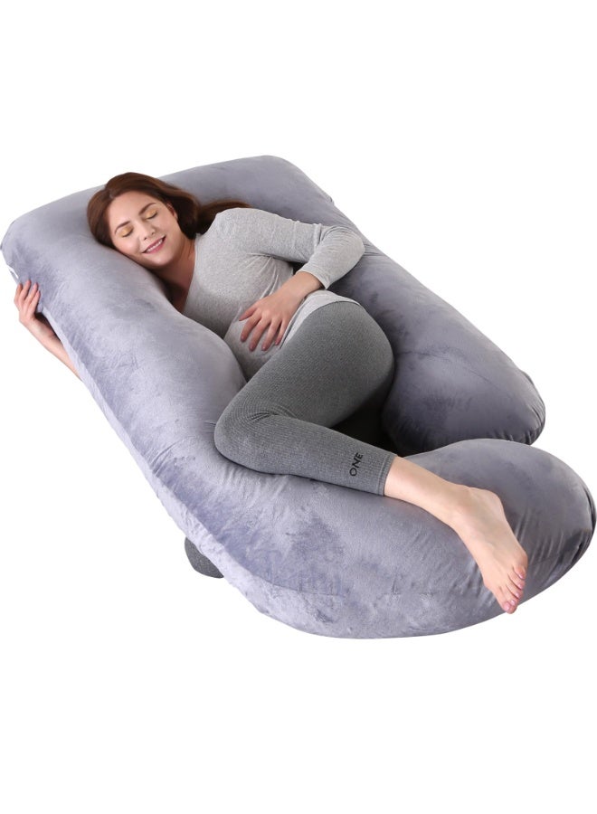Toriseek Pregnancy Pillows for Sleeping U-Shape Full Body Pillow and Maternity Support - for Back, HIPS, Legs, Belly for Pregnant Women with Removable Jersey Cotton Cover - Image 1