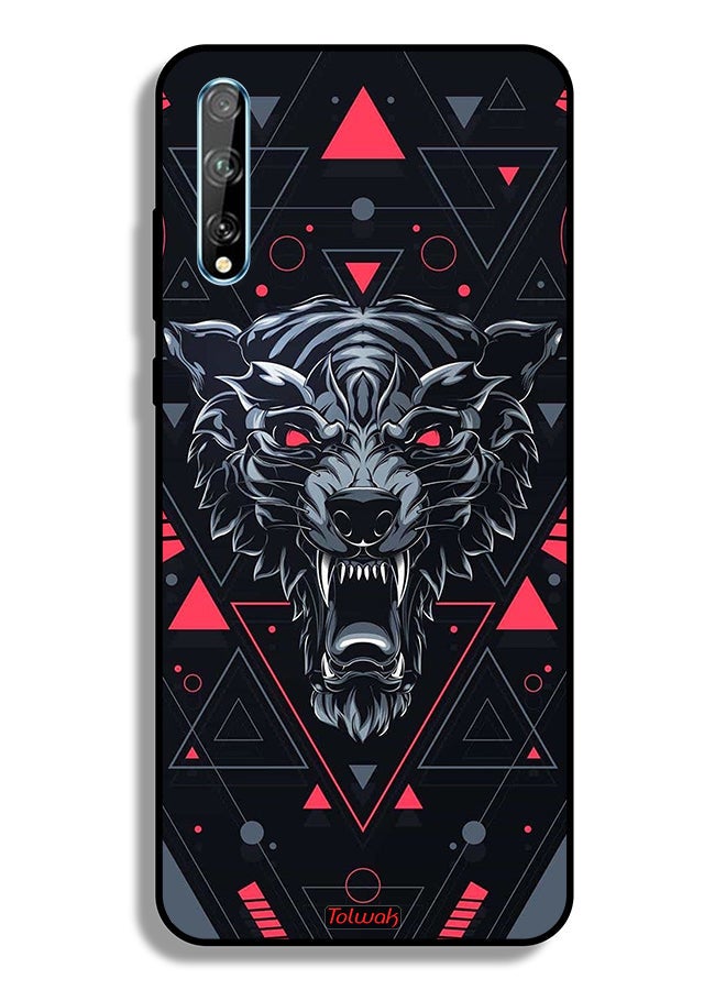 Tolwak Huawei Y8p Protective Case Cover Scrolling Wolf - Image 2