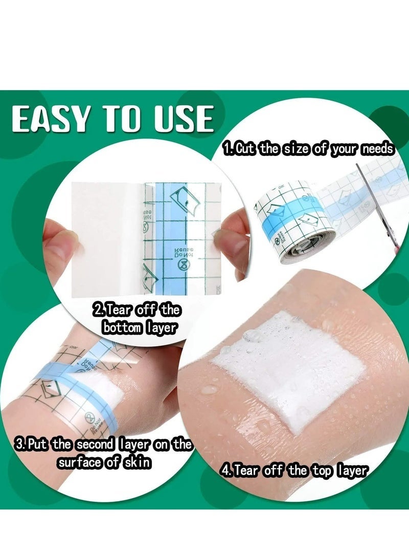 Transparent Stretch Adhesive Bandages Waterproof Clear Bandage Protective Adhesive Bandages Dressing Tape (2 Inch x 5.47 Yard) - Image 5