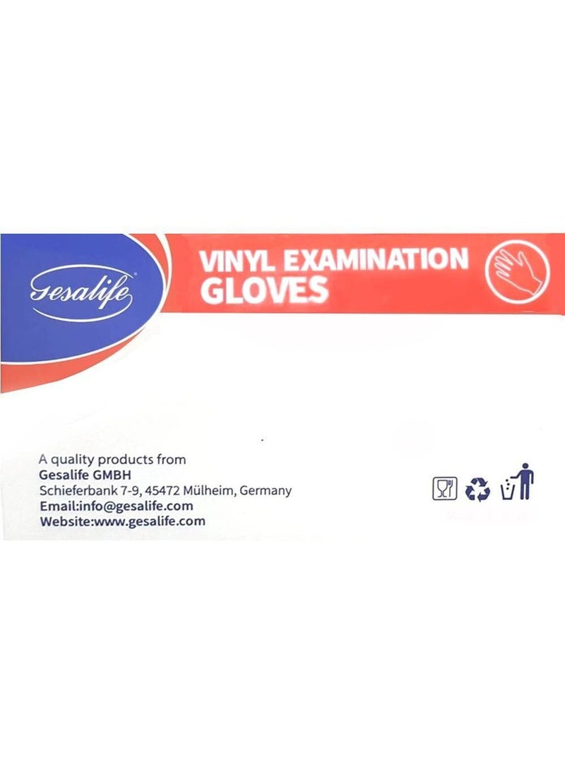 Gesalife Powder Free Vinyl Disposable Examination Gloves 100 Pcs  - Image 2