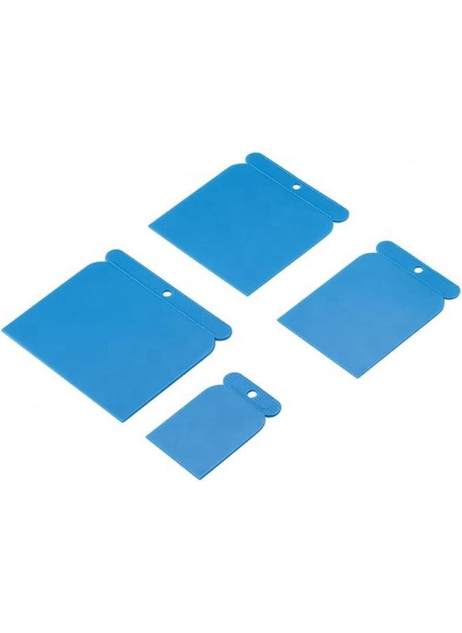 Royal Apex Drywall Pvc Square Scraper Putty Knife Set 4Pcs/Set  - Image 1