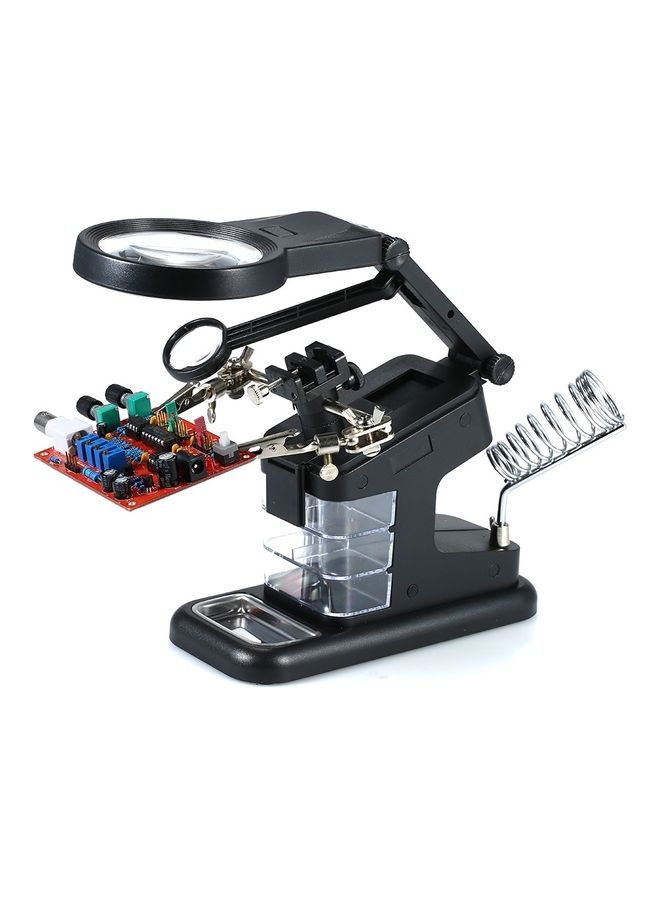 NIBEMINENT Desktop Magnifying Glass With LED Light Black - Image 2