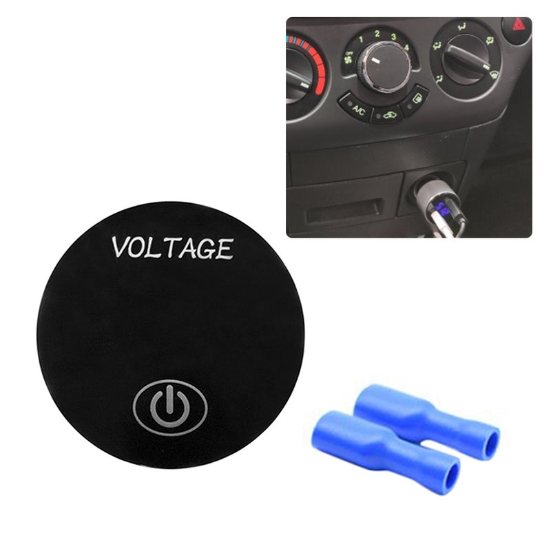 Universal Car Motorcycle DC 12V-24V LED Panel Digital Voltage Meter with Touch ON OFF Switch Battery Capacity Display Voltmeter for SUV Truck Motorcycle Boat Riding mower Tractor - Image 2