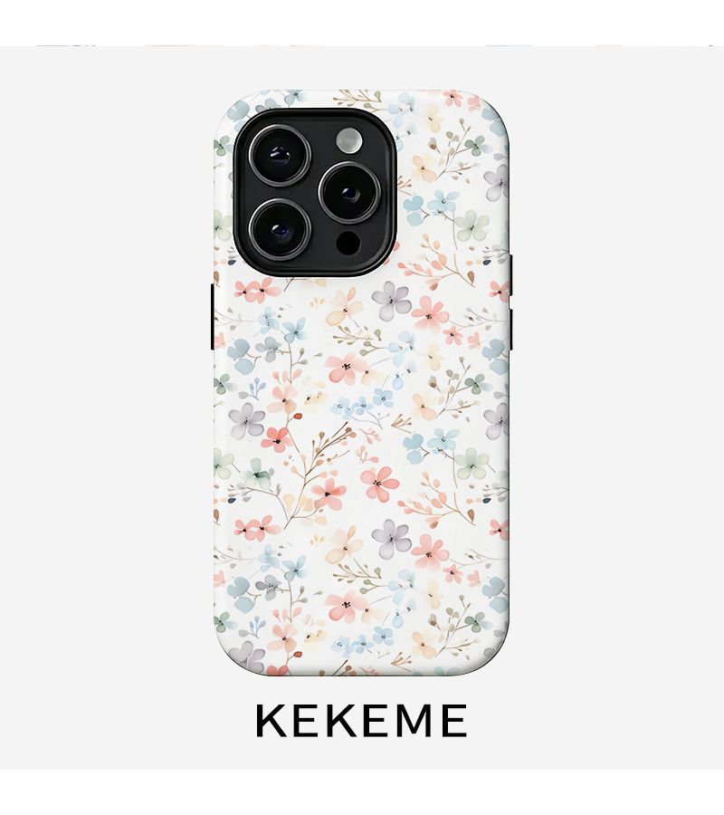 Mixed Color 1 Floral 2 In 1 Full Screen Film Anti Drop Phone Case For iPhone 13 Pro Max - Image 2