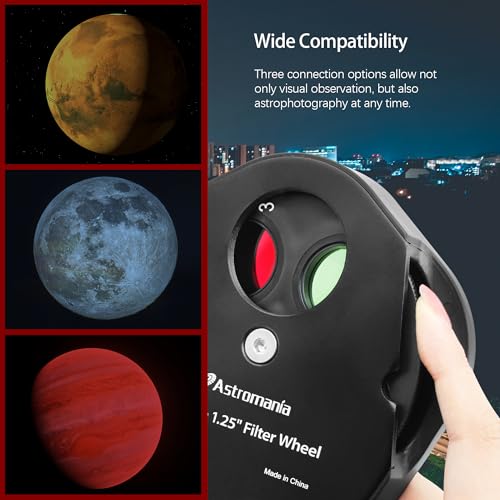 Astromania 1.25" Multiple 5-Position Filter Wheel for Telescope - Image 4