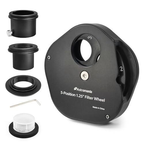 Astromania 1.25" Multiple 5-Position Filter Wheel for Telescope - Image 1