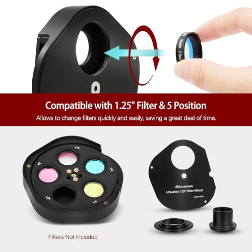 Astromania 1.25" Multiple 5-Position Filter Wheel for Telescope - Image 3