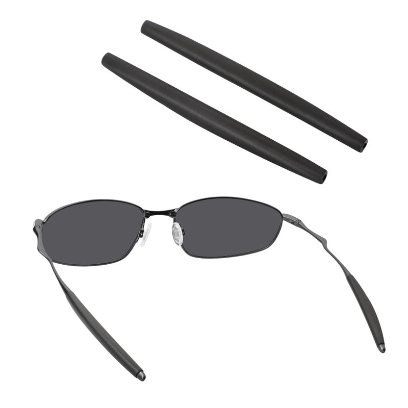 BLAZERBUCK Replacement Temple Sleeves Ear Socks for Oakley WhiskerJulietA Wire Sunglass Black