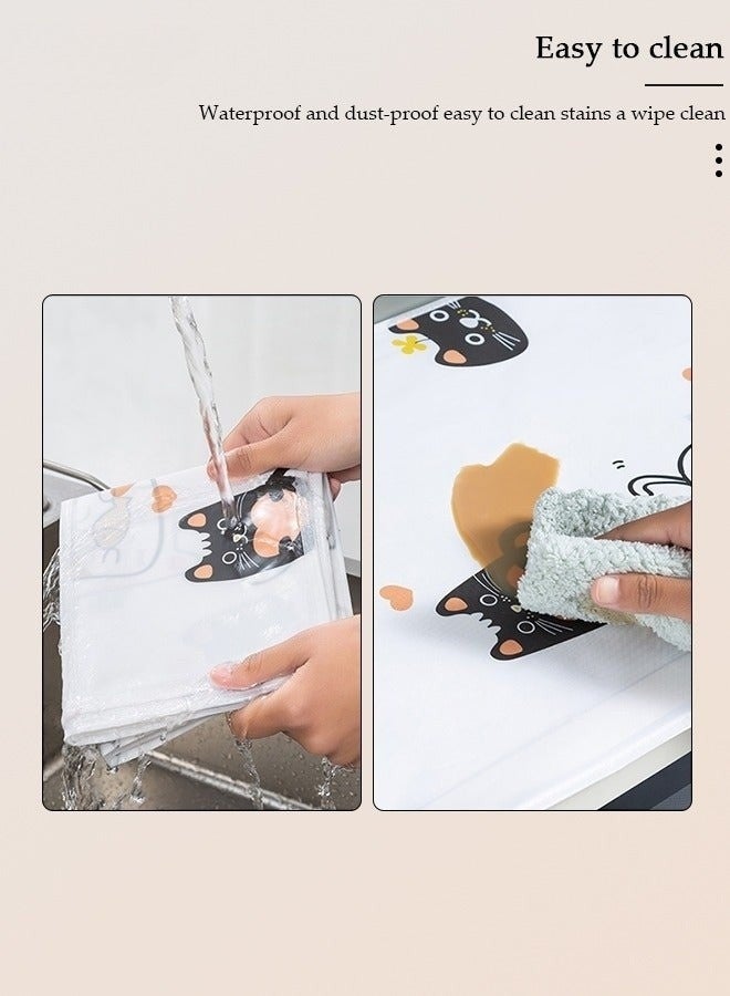 Microwave Oven Dust Cover 85 × 35 cm – Waterproof & Oil-Proof PEVA Microwave Protector with 4 Side Storage Pockets, Multi-Purpose Kitchen Appliance Cover, Foldable Dust Cover Organizer for Microwave, Toaster Oven & Coffee Machine - Image 5