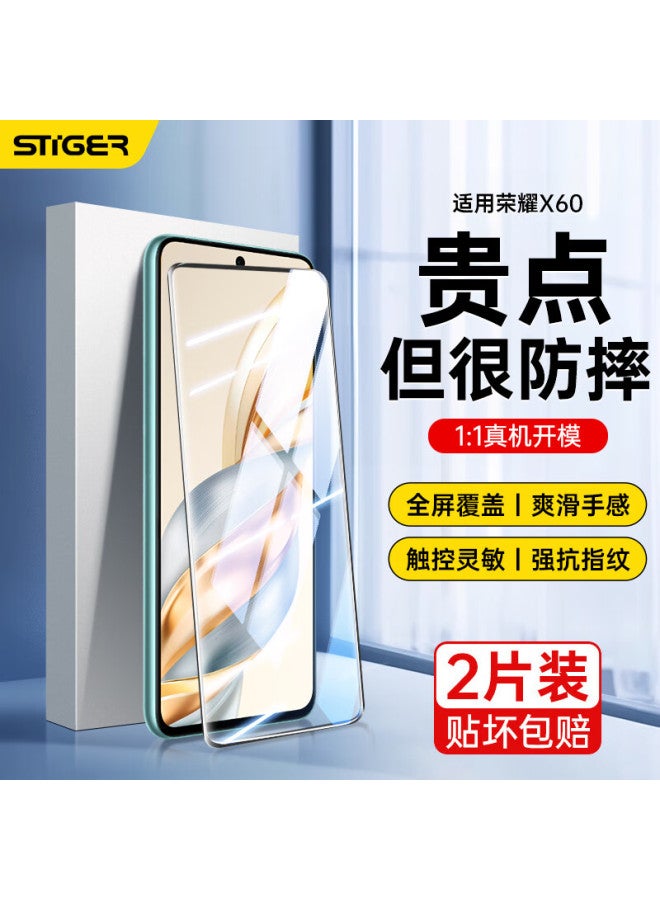 Stiger Full Coverage Hd Tempered Glass Screen Protector For Honor X60 - Image 1