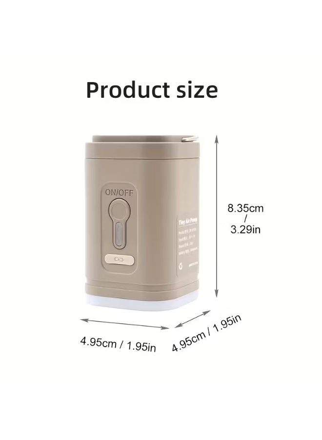 Wireless Mini Air Pump with LED Light – USB Rechargeable Automatic Air Compressor for Outdoor Camping, Beach, and Travel – Portable Electric Inflator - Image 1