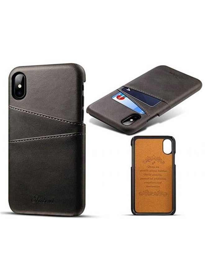Wallet Case Cover With Card Holder For Apple iPhone X - Image 1