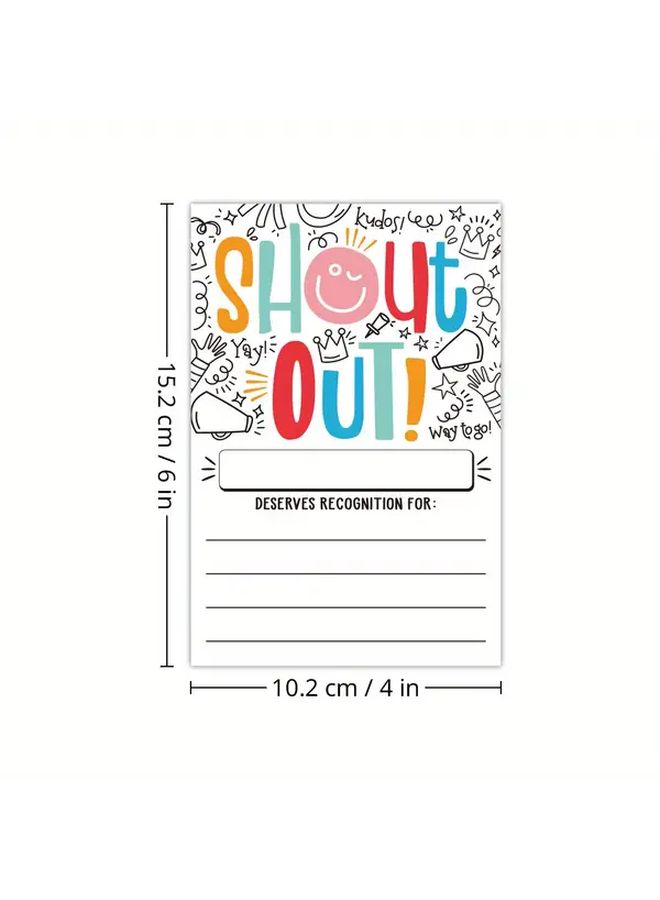 25pcs Invitation Graffiti Calling Cards Thank You And Recognition Reward Cards 15.2x10.2cm 6x4inch Suitable For Teachers Employees Office Staff Work Bulletin Board - Image 2