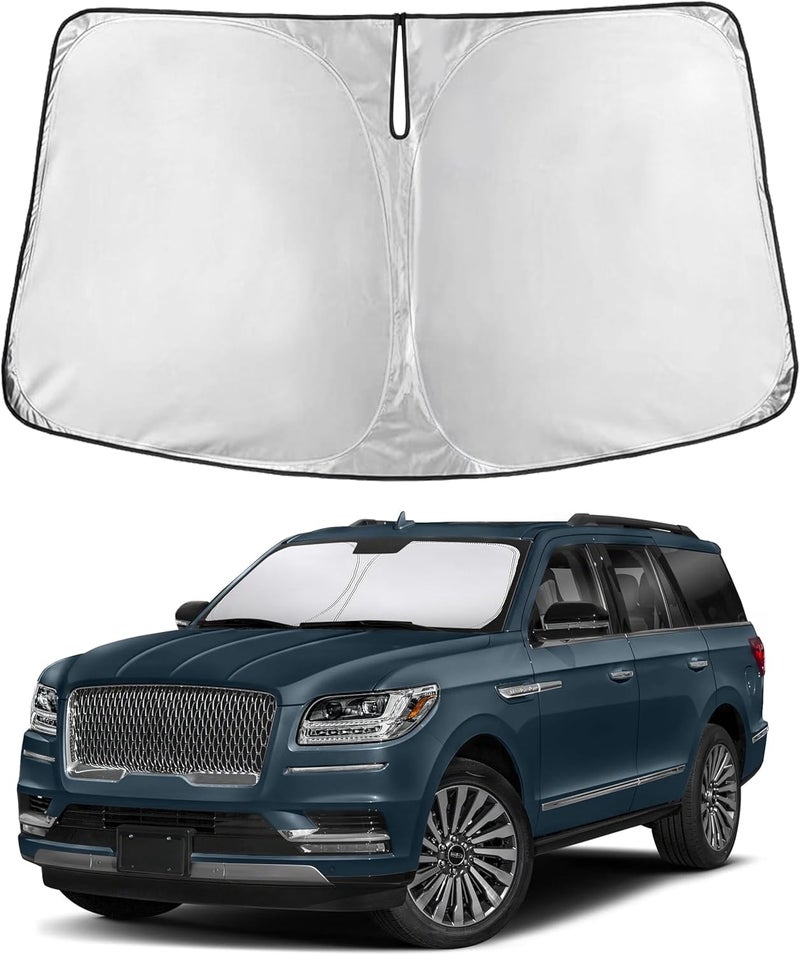 EcoNour Windshield Sunshade for Lincoln Navigator 2018-2023 2024 2025, Sun Visor for Front Windshield & Window Sun Shade Cover, UV Heat Blocker & Protector, Car Accessories - Image 1