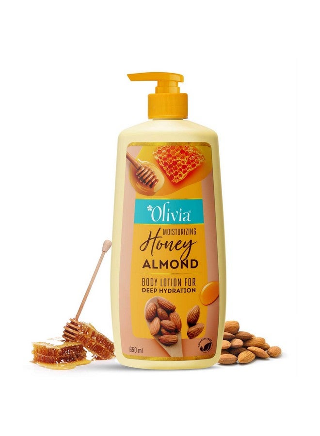Olivia Honey Almond Deep Hydration Body Lotion | For Soft, Nourishing And Glowing Skin | With Honey, Almonds, Olive Oil, And Vitamin E | 650Ml - Image 1