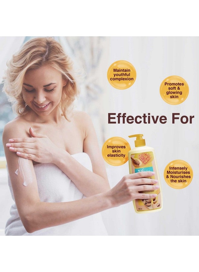 Olivia Honey Almond Deep Hydration Body Lotion | For Soft, Nourishing And Glowing Skin | With Honey, Almonds, Olive Oil, And Vitamin E | 650Ml - Image 3