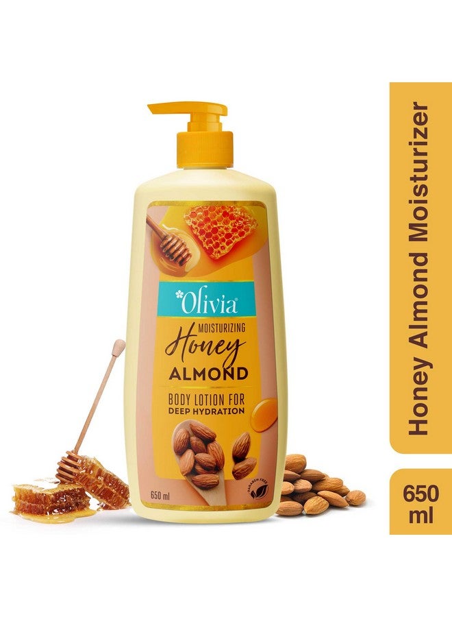 Olivia Honey Almond Deep Hydration Body Lotion | For Soft, Nourishing And Glowing Skin | With Honey, Almonds, Olive Oil, And Vitamin E | 650Ml - Image 2