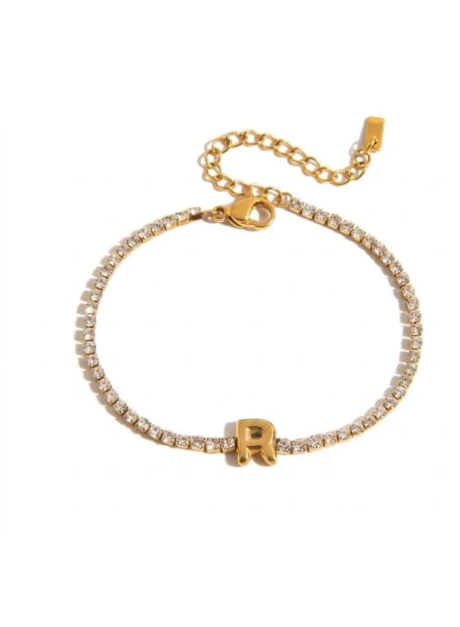 روفو Letter R Initial Tennis Bracelet