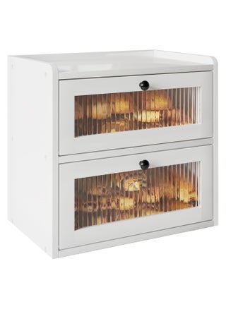 Alpeir Double Layer Large Bread Box for Kitchen Counter, Natural Beech Wood Corner Bread Storage Container with Acrylic Window, White - pzsku/Z21500209BEF99E4EA27EZ/45/_/1709189848/763a16a9-1e83-46d8-a4cd-3d3bec7b3f0f