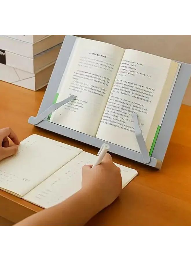 Pink Ergonomic Adjustable Tablet And Book Stand Holder Hands Free For Reading Writing Studying - Image 1