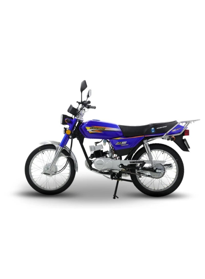 AX100 Motorcycle, 100cc, Blue Color, Economical for Delivery and Daily Commuting - Image 1