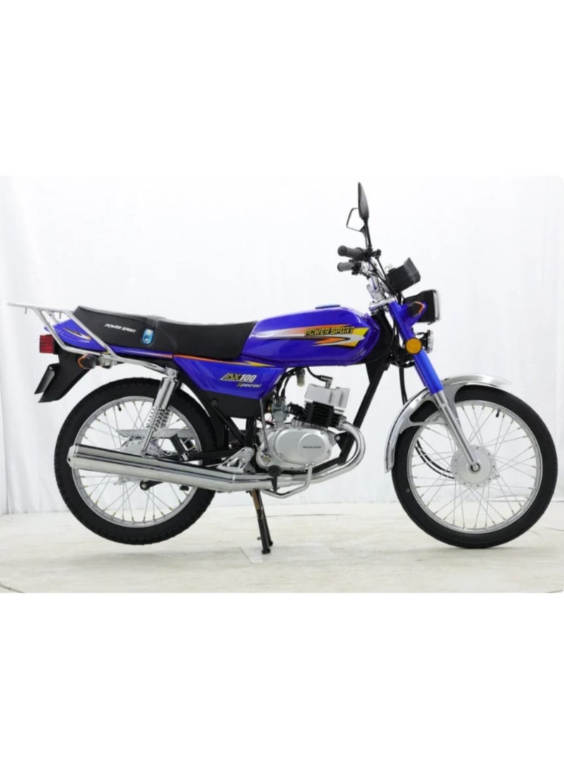AX100 Motorcycle, 100cc, Blue Color, Economical for Delivery and Daily Commuting - Image 2