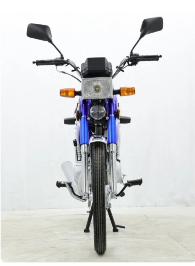 AX100 Motorcycle, 100cc, Blue Color, Economical for Delivery and Daily Commuting - Image 4
