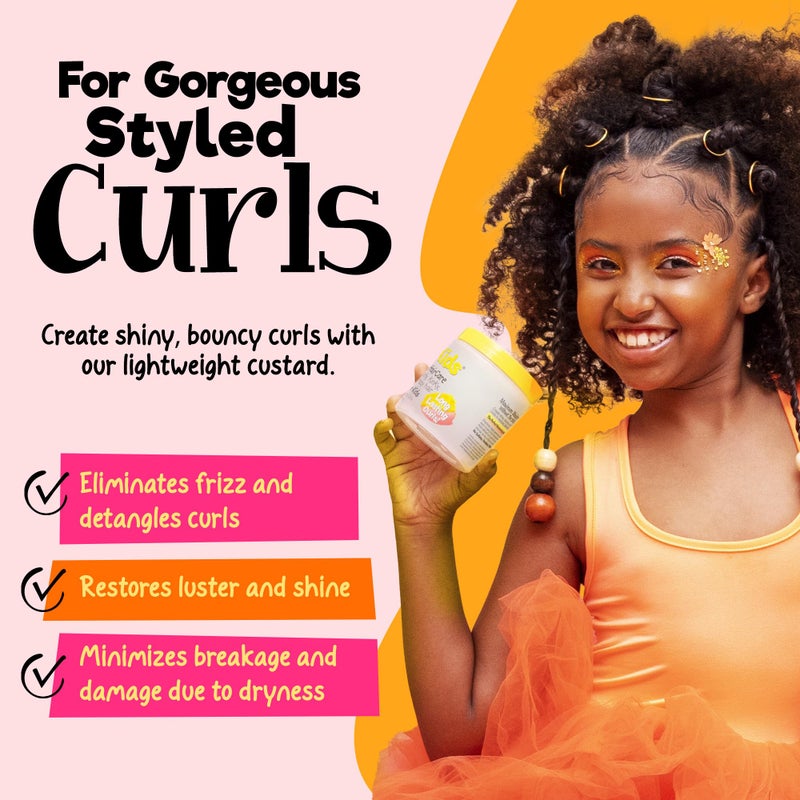 CurlyKids Mixed HairCare Custard for Kids â€“ Lightweight Curl Defining Custard for Curly, Coily, Kinky & Wavy Hair â€“ Frizz Control, Moisturizing & Shine-Boosting Hair Care for Kids â€“ 6oz - Image 2