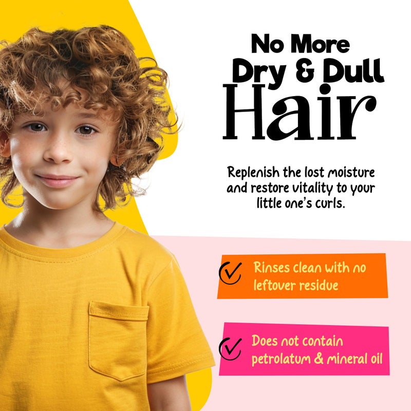CurlyKids Mixed HairCare Custard for Kids â€“ Lightweight Curl Defining Custard for Curly, Coily, Kinky & Wavy Hair â€“ Frizz Control, Moisturizing & Shine-Boosting Hair Care for Kids â€“ 6oz - Image 5