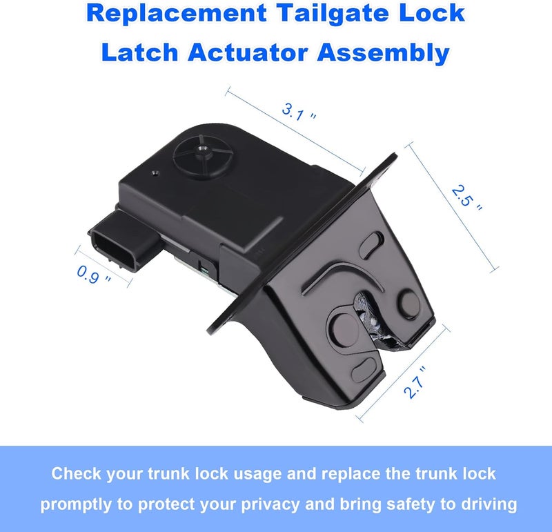 WMPHE Replacement Tailgate Latch Assembly for Hyundai Veloster 2012-2017 - Image 5