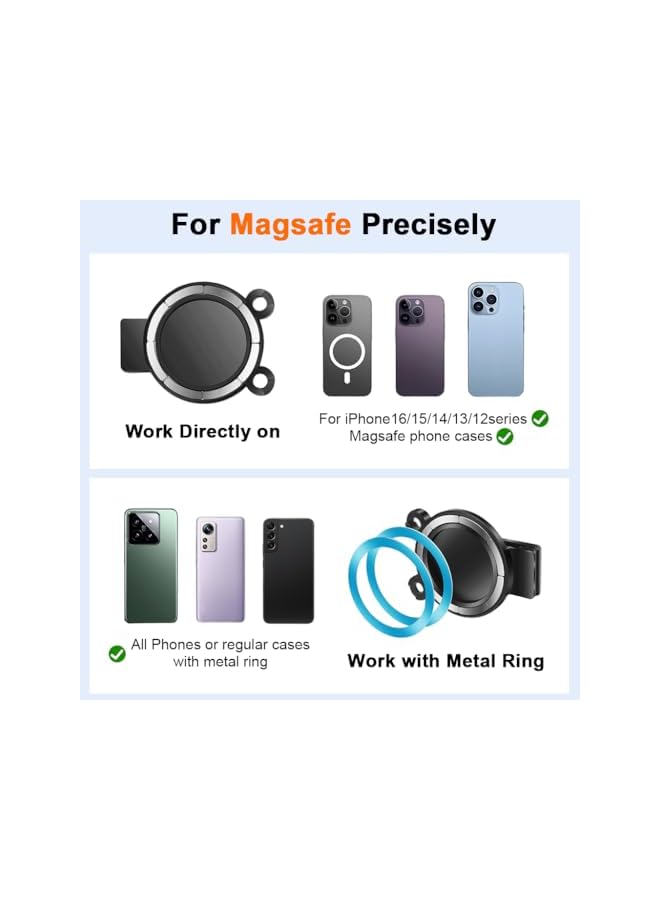 Green Tiger ZORBES Clip Phone Mount for Belt Strong N52 Magnetic Holder, Hands-Free Clip-On Phone Holder for Backpack, Shoulder Strap, and Belt, Secure Magnetic Mount for Smartphones - Image 2