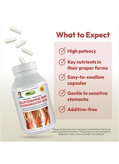 Andrew Lessman Glucosamine 1500 Chondroitin 1200mg - 75 Capsules - 100% Sulfate Form, Research Established Ingredients and Levels for Support of Healthy Joint Tissue. Small Easy to Swallow Capsules  - Image 4
