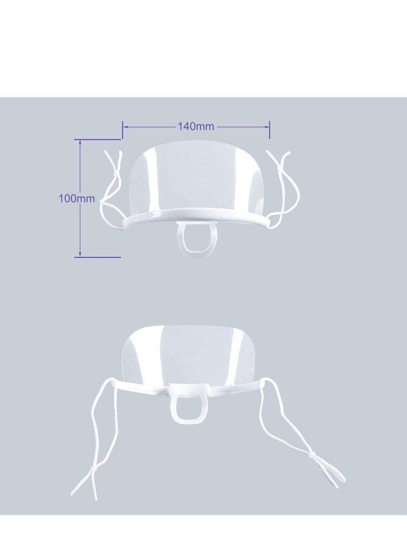 10 Pieces Face Mouth Protection Transparent Plastic Shield Reusable Food Cover Easy to Clean Men Women Anti-Fog and Anti Splash Catering for Hotel Kitchen - Image 3