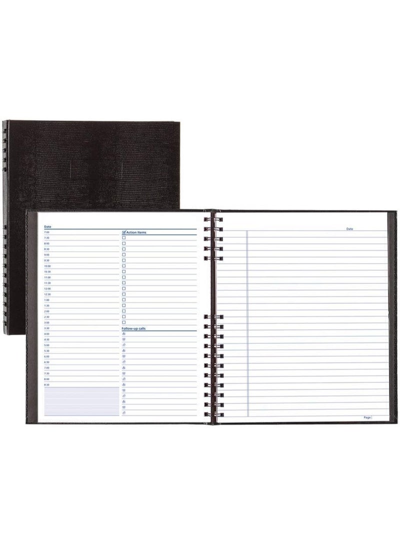 Blueline NotePro Undated Daily Planner, Black, 200 Pages,10 3/4 x 8-1/2 Inches - Image 1
