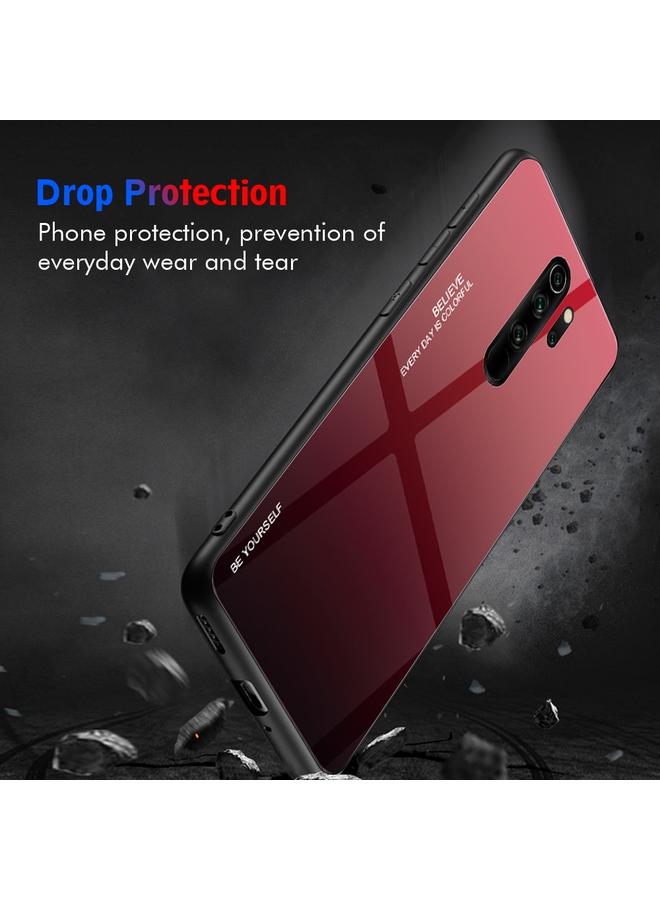 إيروريكس جراب لهاتف Xiaomi Redmi Note 8 Pro، جراب زجاجي متدرج الألوان - Image 4