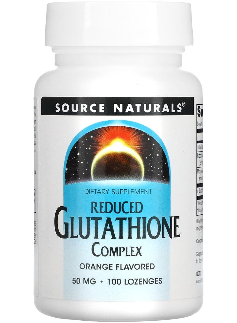 Reduced Glutathione Complex, Orange , 50 mg, 100 Lozenges