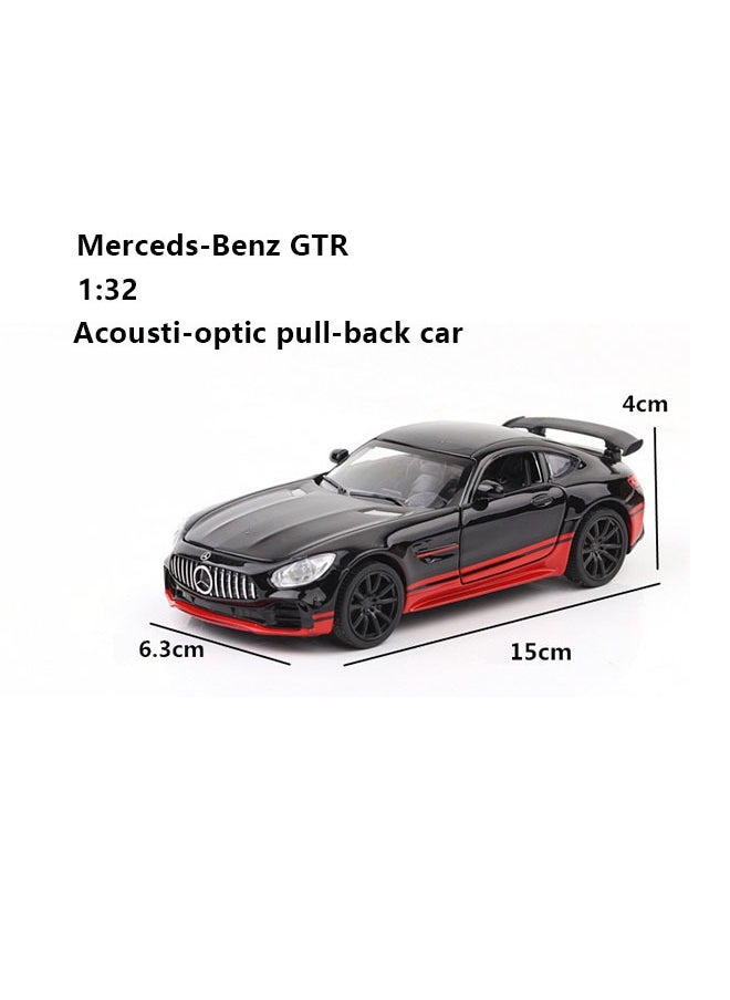 Ocean - Mercedes Benz AMG GTR sports car model, alloy rear pull toy car with sound and light effects, can be used as a children's gift and office decoration. - Image 1