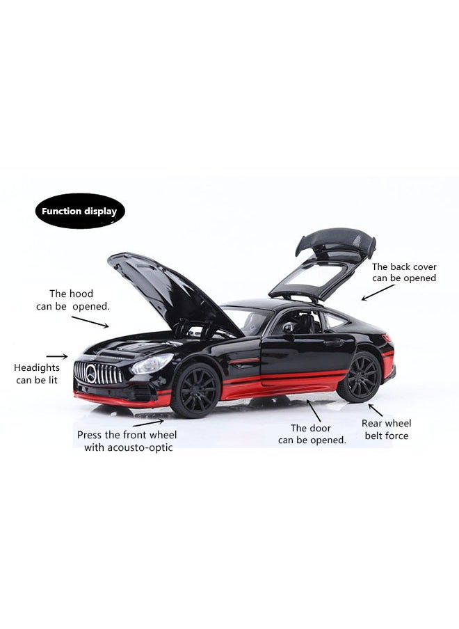 Ocean - Mercedes Benz AMG GTR sports car model, alloy rear pull toy car with sound and light effects, can be used as a children's gift and office decoration. - Image 1