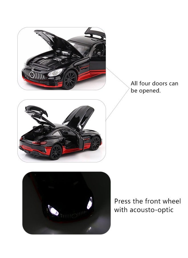 Ocean - Mercedes Benz AMG GTR sports car model, alloy rear pull toy car with sound and light effects, can be used as a children's gift and office decoration. - Image 1